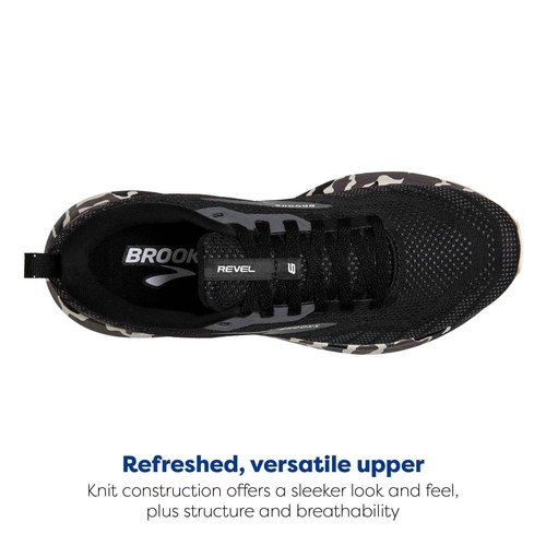 Brooks Women’s Revel 6 Neutral Running Shoe - Black/Luna Rock - 7 Medium