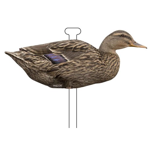 Higdon Outdoors Flats | Mallard Duck Standard Silhouette Decoys for Waterfowl Hunting | Realistic Lightweight Weather Resistant Drake & Hen Decoys with Easy Carry Stakes | Non-Flocked 12 Pack