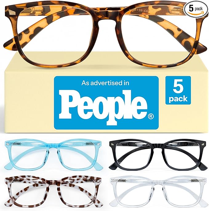 CCVOO 1.25 Reading Glasses for Women, Eye glasses, Blue Light Readers for Women, Cheaters