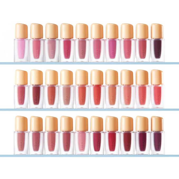 Laka Fruity Glam Lip Tint Mini, Glowing Lip Stain with Wide Color Spectrum, Hydrating & Lightweight Texture, Long-Lasting Bold Stain, Non-Sticky, Vegan, K-Beauty (#121 Ashnut)