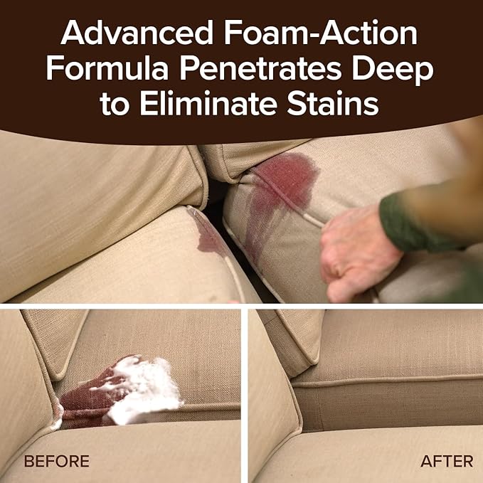 Horsepower Bull Shot No BS Carpet Spot & Stain Remover, AS SEEN ON TV, Made In USA, Just Point & Spray, No Bending or Scrubbing, Hands-Free, Stain-Lifting Foam-Action, Pets Stains & Odors, Soda & More