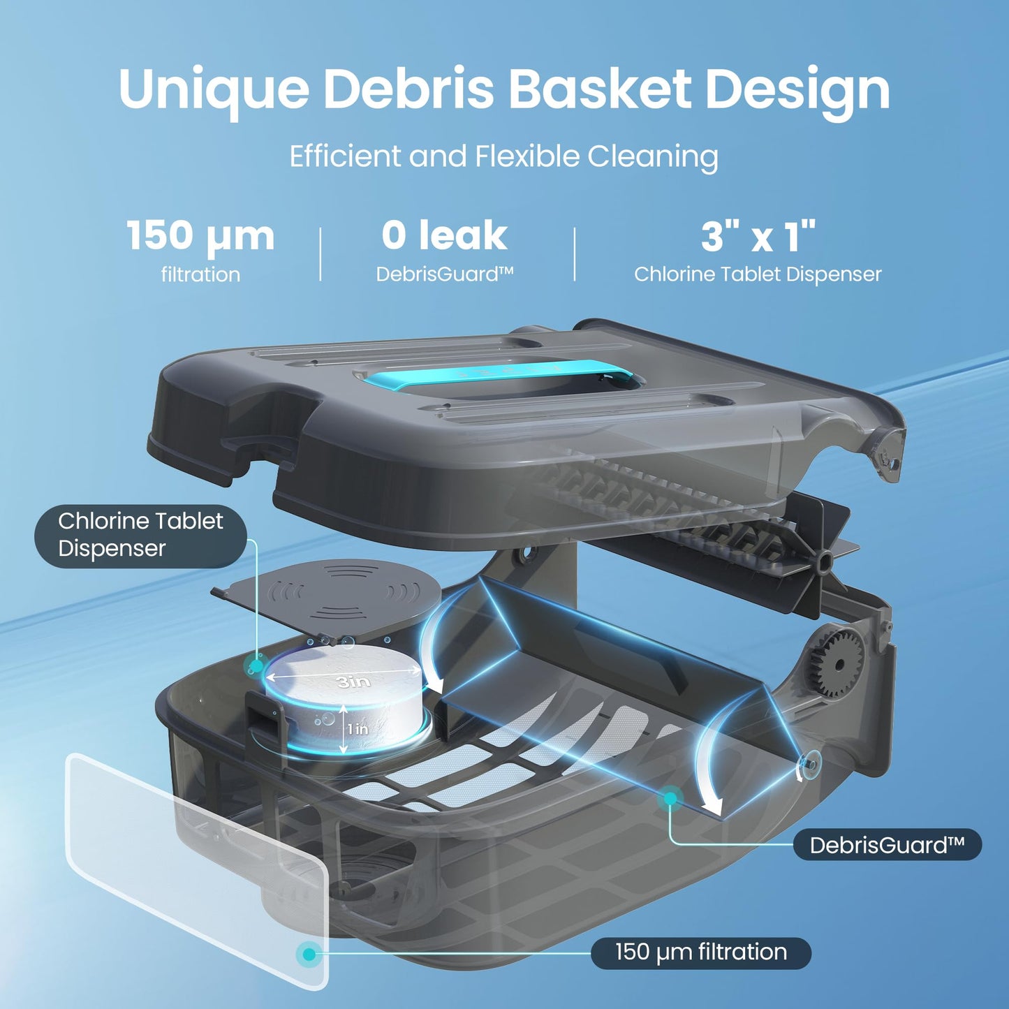 AIPER Surfer S2 Robotic Solar Pool Skimmer with APP Support, 24/7 Cleaning, Dual Charging Modes, Smart Obstacle Avoidance, Ideal for Most Swimming Pool Types