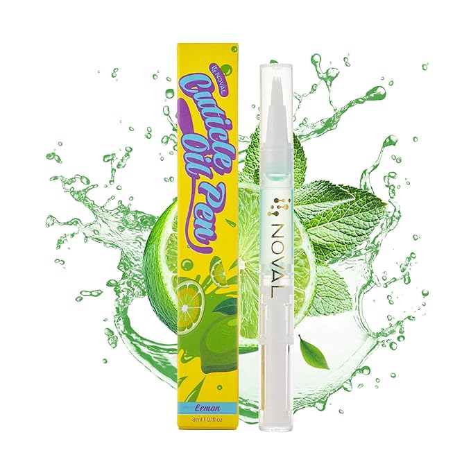 NOVAL Cuticle Oil Pens for Nails – Moisturizing & Fast Absorption, Non-Greasy, Lime Scent, 6PCS
