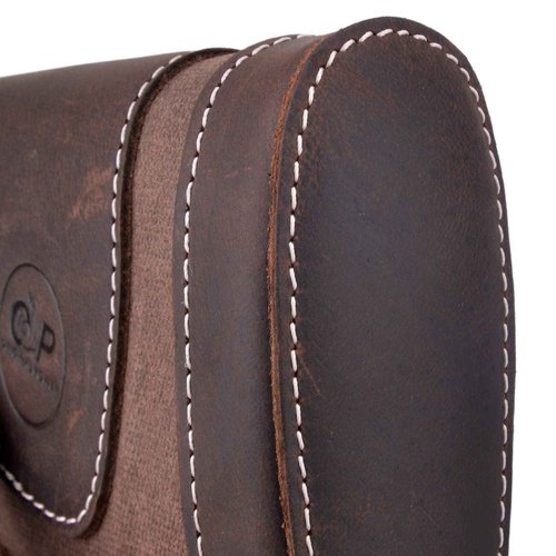 1 Set of Gun Buttstock Cheek Rest Pad with Sling for .357, .30-30, .38 .32Win Spcl.32-40. (Coffee-Canvas & Leather)