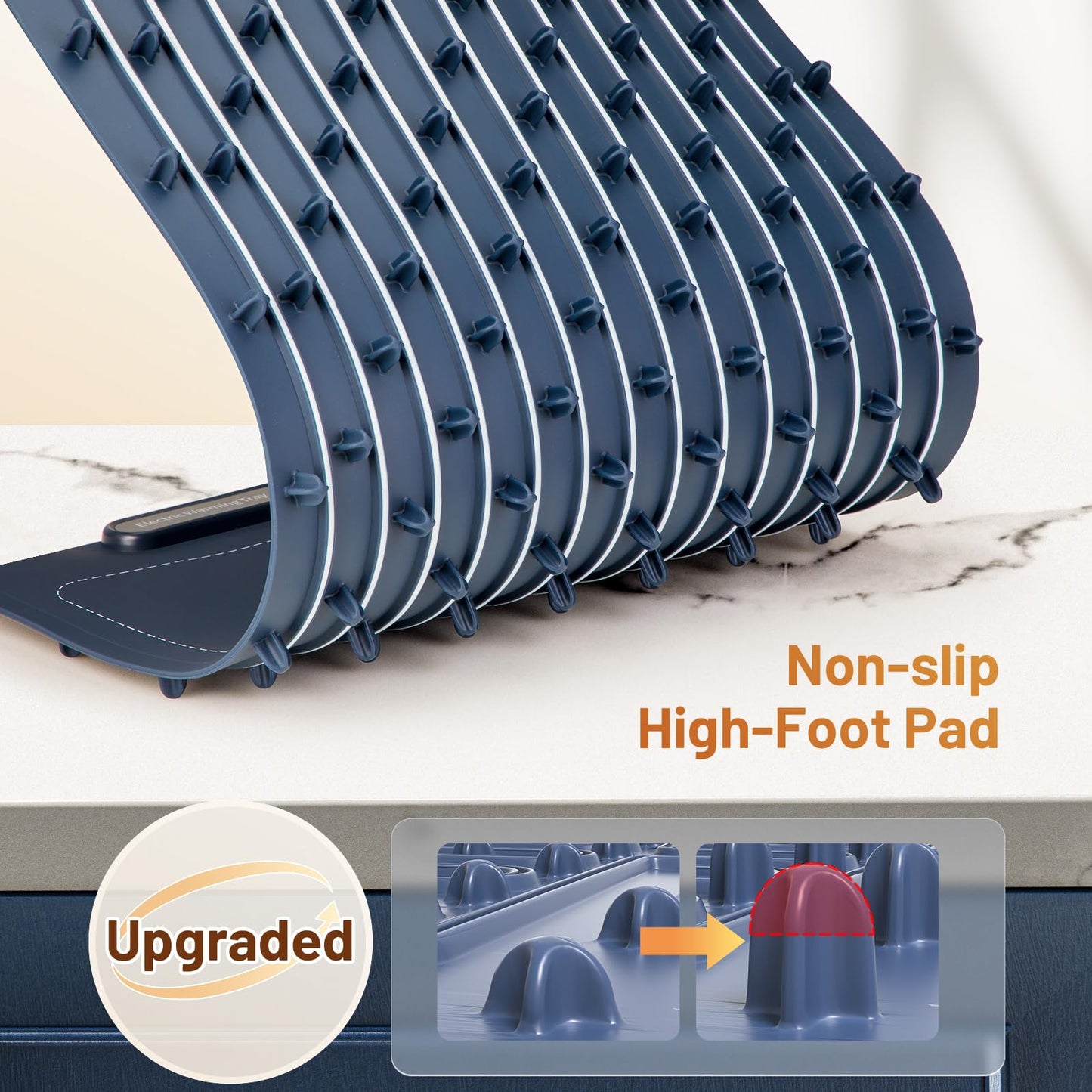 KEENSTAR Food Warming Mat with Full Surface Heating, Rollable & Portable Warming Tray for Food Warmer, Silicone Warmer for Parties, Family Gatherings, Holidays, Daily Use