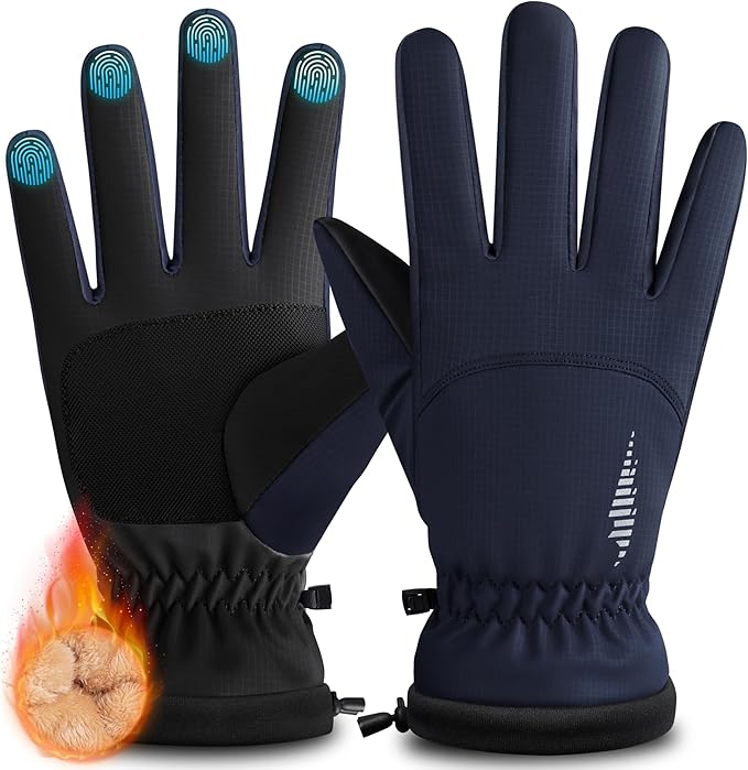 rivmount Winter Waterproof Ski Snow Warm Gloves for Women Men, Windproof Cold Weather Thermal with Touchscreen Fingers, fo...