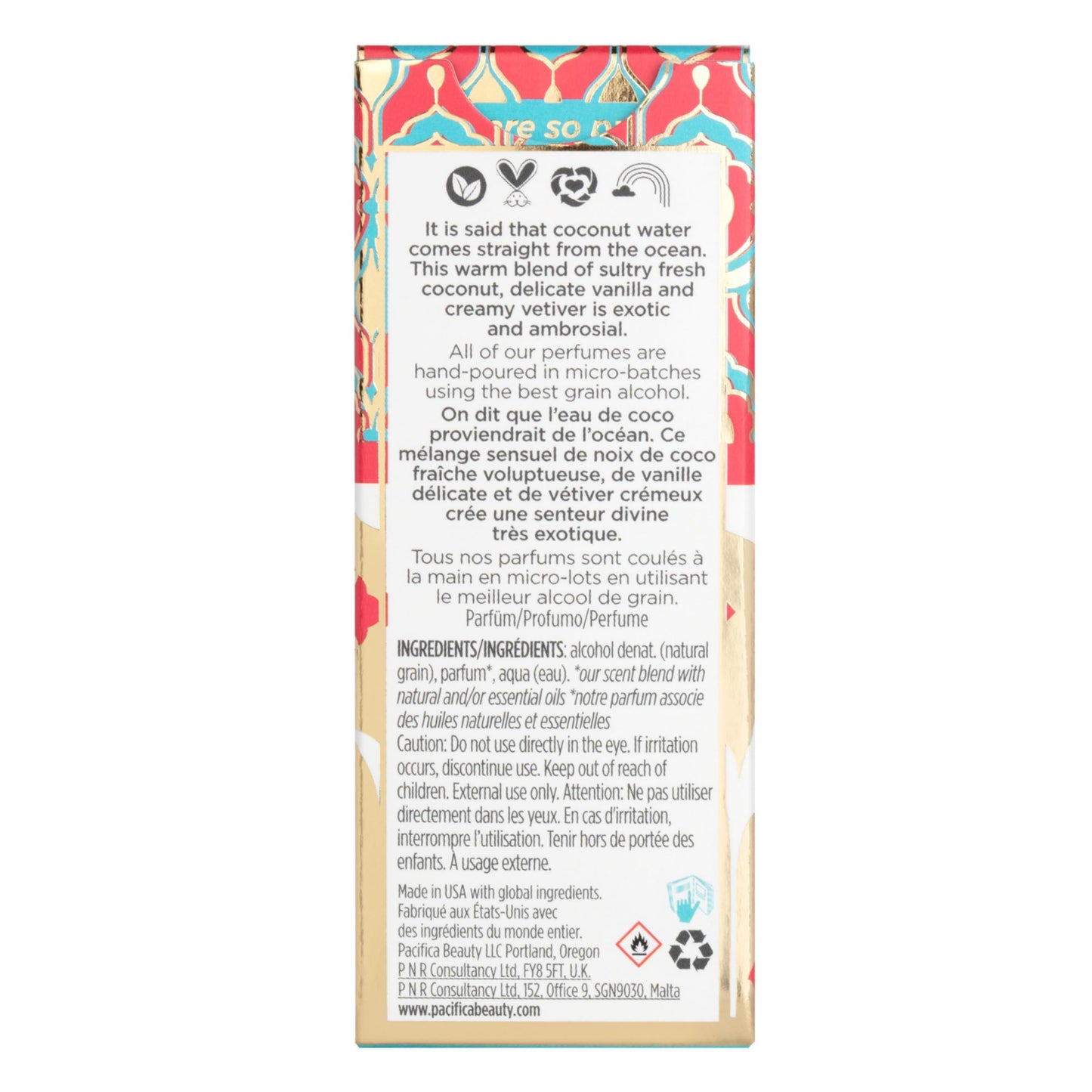 Pacifica Indian Coconut Nectar Perfume Spray – Tropical Vanilla & Coconut Fragrance, Layerable Beachy Perfume for Women, Clean, Non-Toxic, Vegan & Cruelty-Free Formula, All-Day Long Lasting