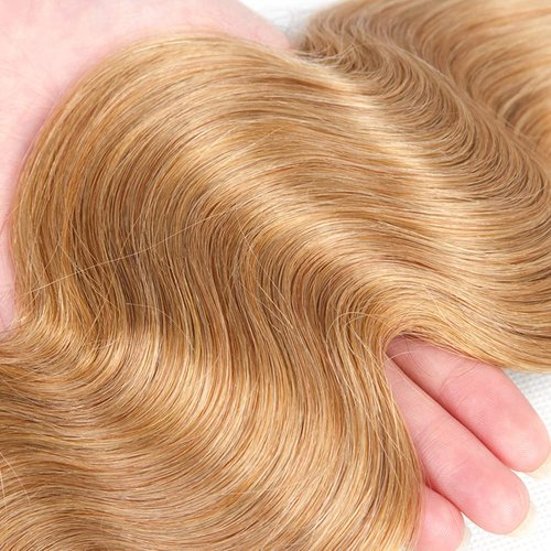 24 26 28 inch Honey Blonde Bundles 27 Body Wave Bundle Blonde Human Hair 3 Bundles Double Weft #27 Hair Weave Bundle