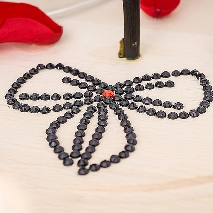 Self Adhesive Face Gems and Pearls for Makeup, Festival Jewels, Hair Gems, Rhinestone Stickers for Face, Eye, Makeup, Nail, Body, Crafts 3/4/5/6 mm 975Pcs (13.gem_Black)