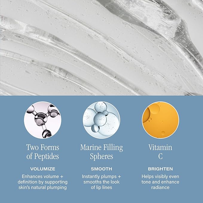 SKINN Lip Amplifying Serum, Lip6X with Peptides - Deep Moisturizing Serum Plumps, Hydrates & Smooths Lips & Boosts Collagen Production - Lip Care Products for Women