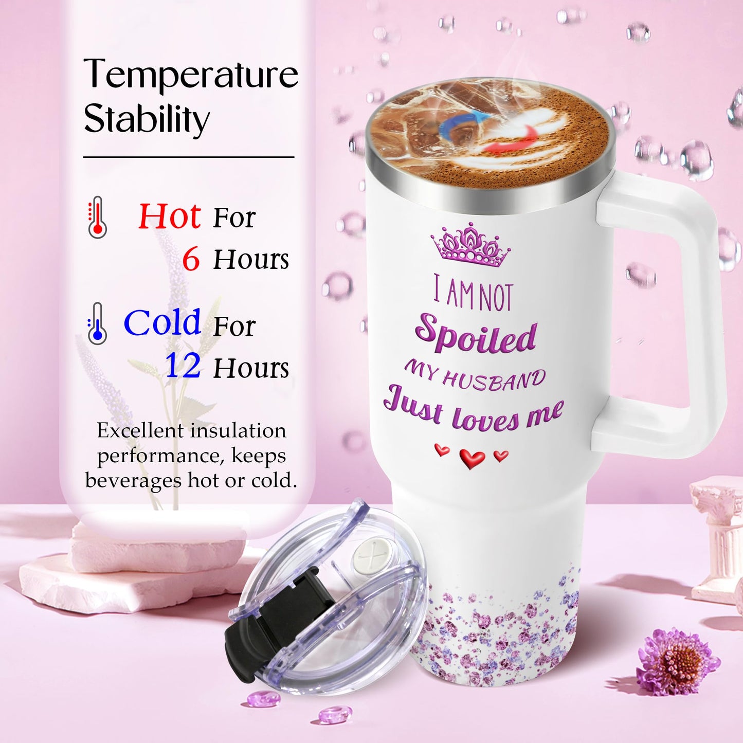 Gifts for Wife from Husband - Anniversary Wedding Gifts for Women - Mothers Day Christmas Tumbler Gift for Wife - Birthday Present for wifey - Valentines Day Gift for Her - to My Wife's 40 Oz Tumbler