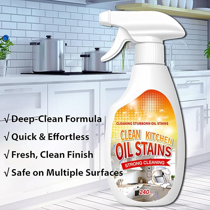 wuliao FIELL Clean Kitchen Oil Stains Spray, Heavy-Duty Kitchen Degreaser Foam Cleaner, Multi functiona Foam Cleaner Spray(3)