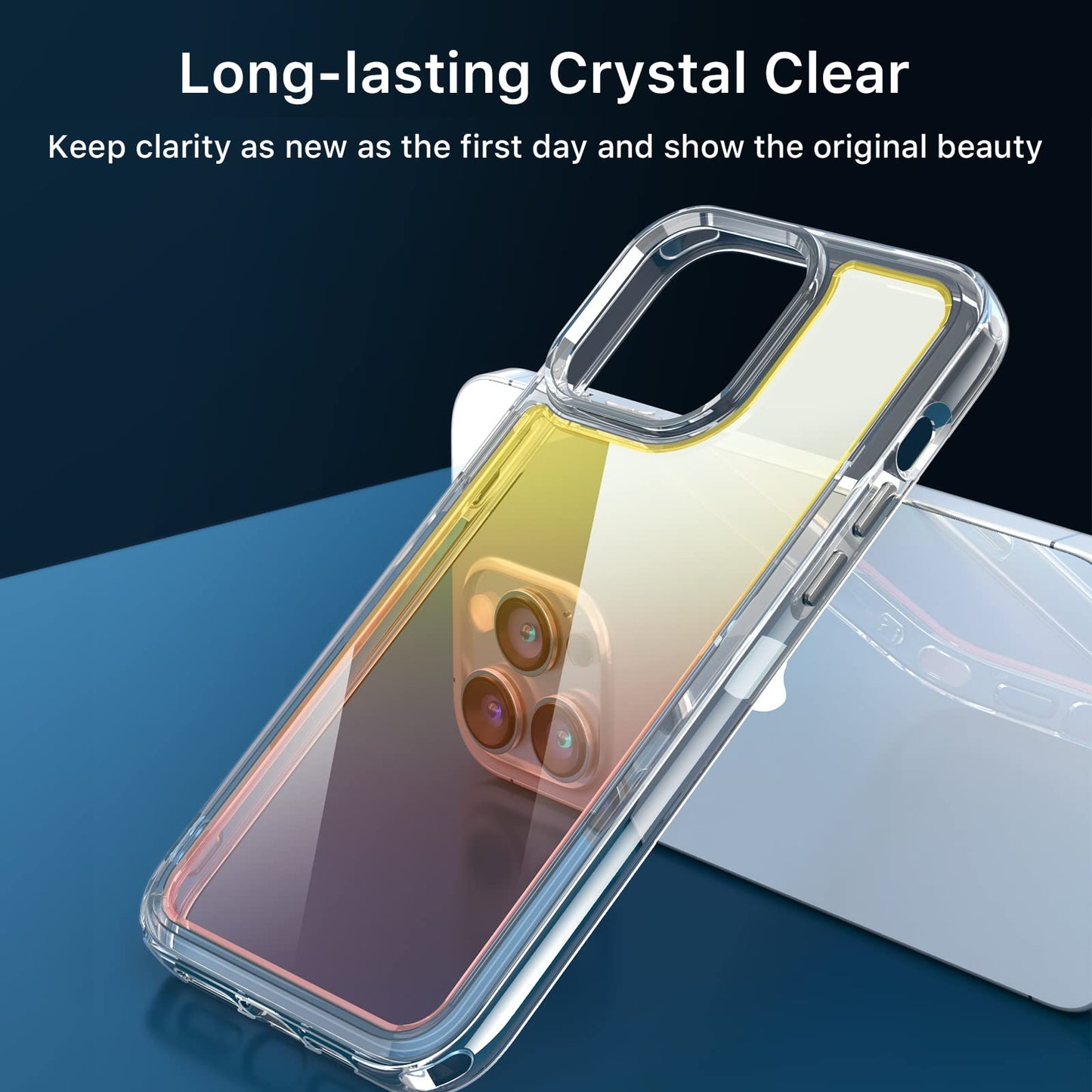 M Mybat Pro Clear Bicolor Case For Iphone 14 Pro Case 6.1 Inch, Slim Stylish Mood Series Military Grade Drop Shockproof Non-Yell