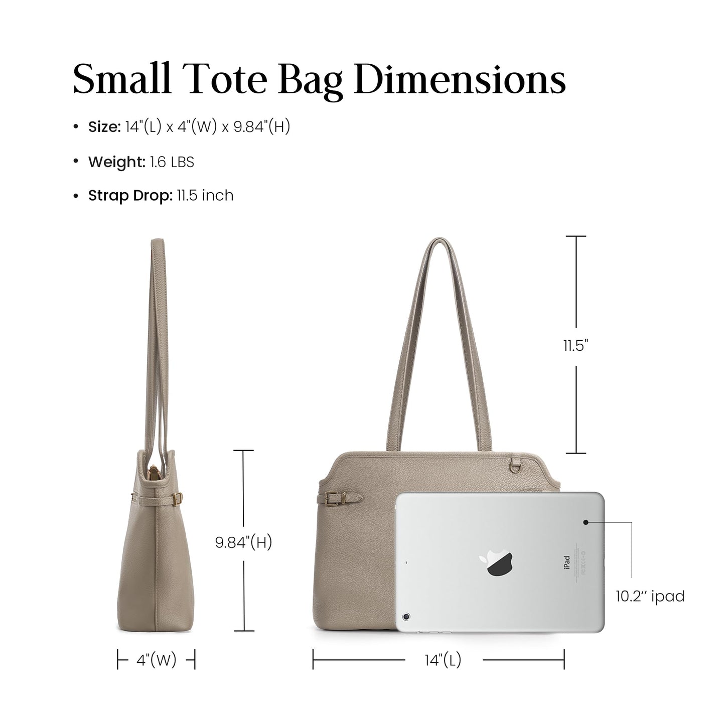 befen Genuine Leather Tote Bag for Women, Woman Designer Totes Purse Handbags with Top Handles Satchel Purses for Daily & Travel Taupe