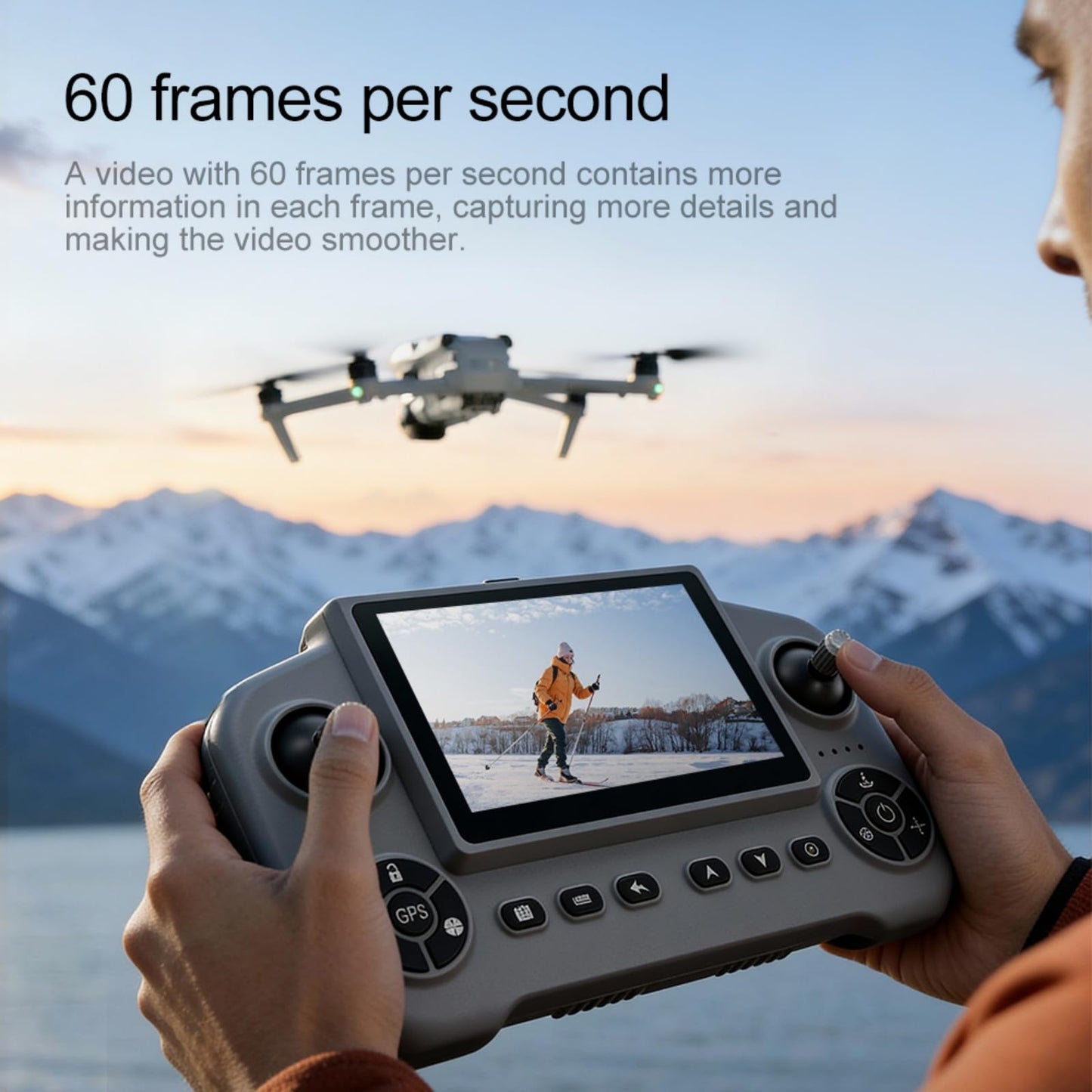 Cyaxzolp Drone with 8K Camera Drones for Adults,4.5-inch LCD High-definition Large Display Screen Remote Control Quadcopter,3 Batteries, 5G HD Brushless GPS Drone Auto Return, Obstacle Avoidance (GREY)