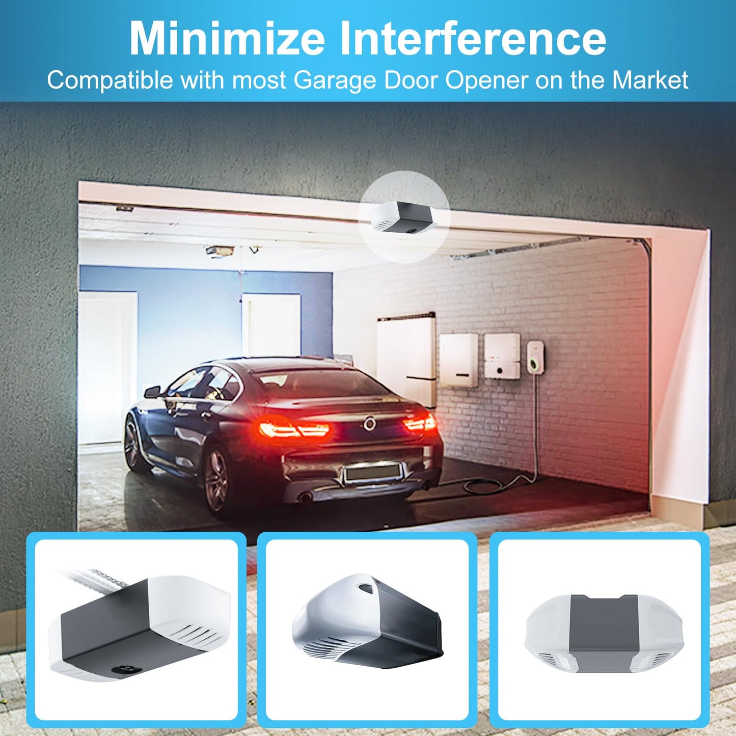 LQ BSDERA 2PK Garage Door Opener Light Bulbs, 5000K Daylight, 1500LM Ultra Bright, Minimize Interference, Compatible with Most Garage Door Openers, 12W, 120V, A19 Bulbs with E26 Base