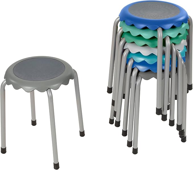 Back2School Express Blossom Stackable Stools, Flexible Seating, Contemporary, 8-Piece