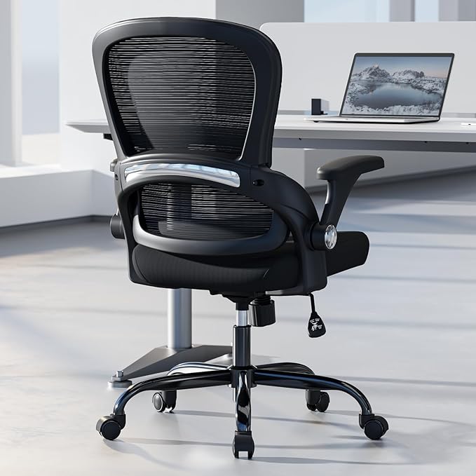 TRALT Office Chair - Ergonomic Office Chair with Back Support, Home Office Desk Chairs, 330lbs Wide Seat Big and Tall Office Chairs, Comfy Desk Chair for Work, Study, Office, Gaming (Black)