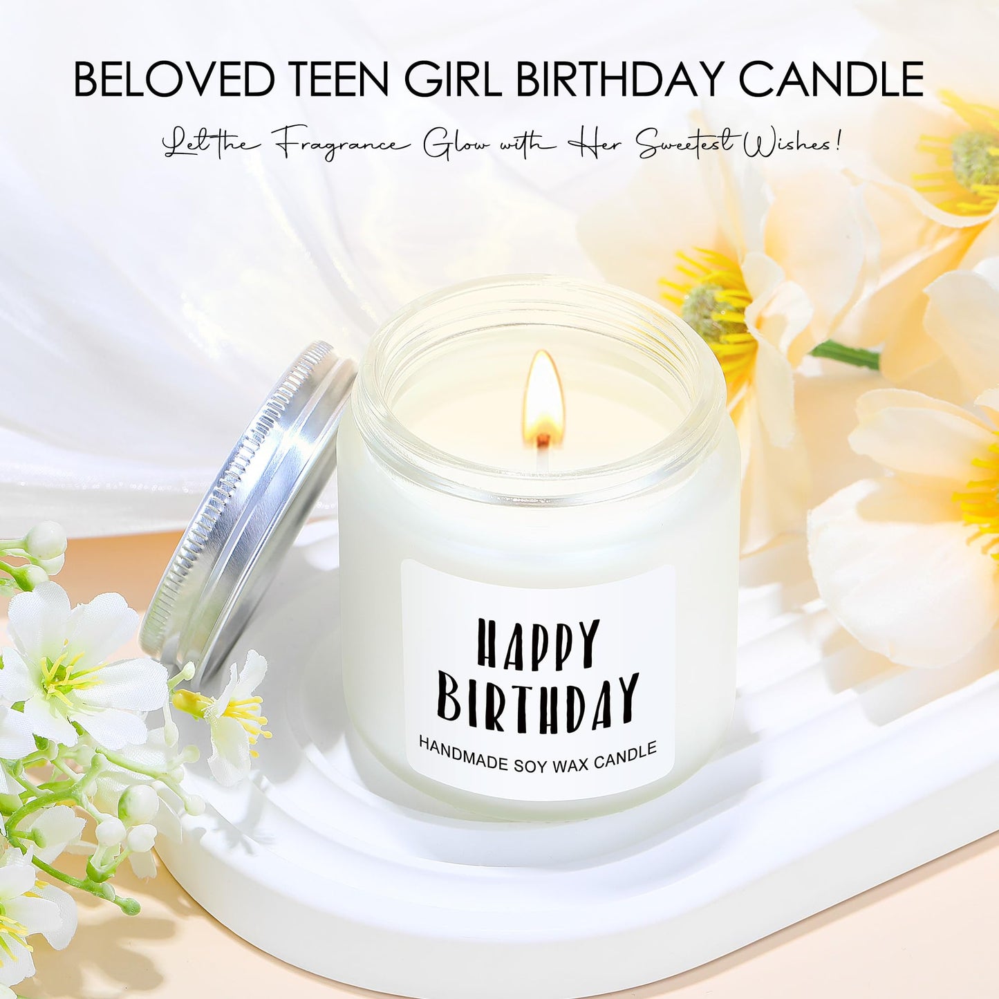 Birthday Gifts for Teen Girls, Women, Teenage Girl Birthday Gift Sets for Teen Girls Tween Gifts for Teenage Girl Cute Daisy Aesthetic Glass Cup Gift Basket for Teens, Women, Sister, Her, Friend
