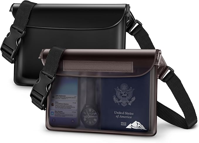 HEETA Waterproof Fanny Pack, Waterproof Pouch Dry Bag 2/3/4 Pack for Phone Passport Purse, Adjustable Waist Strap for Swim...