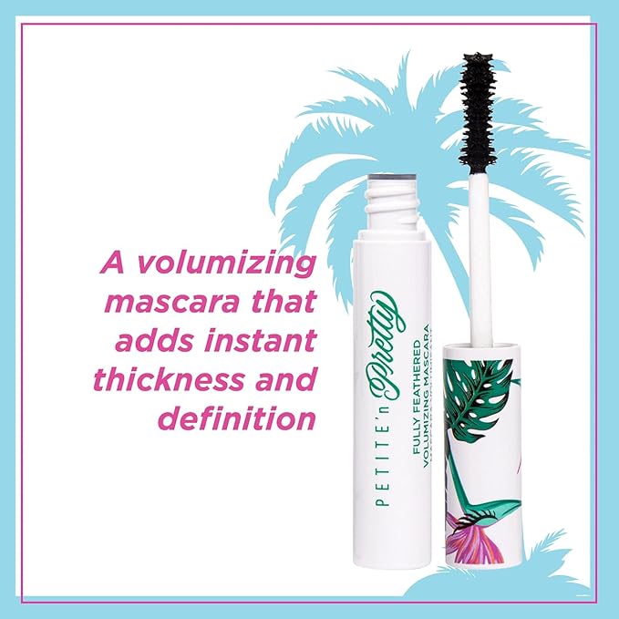 Petite 'n Pretty Fully Feathered Volumizing Mascara Duo- Non-Toxic Makeup for Kids, Tweens and Teens - Adds Instant Thickness and Definition