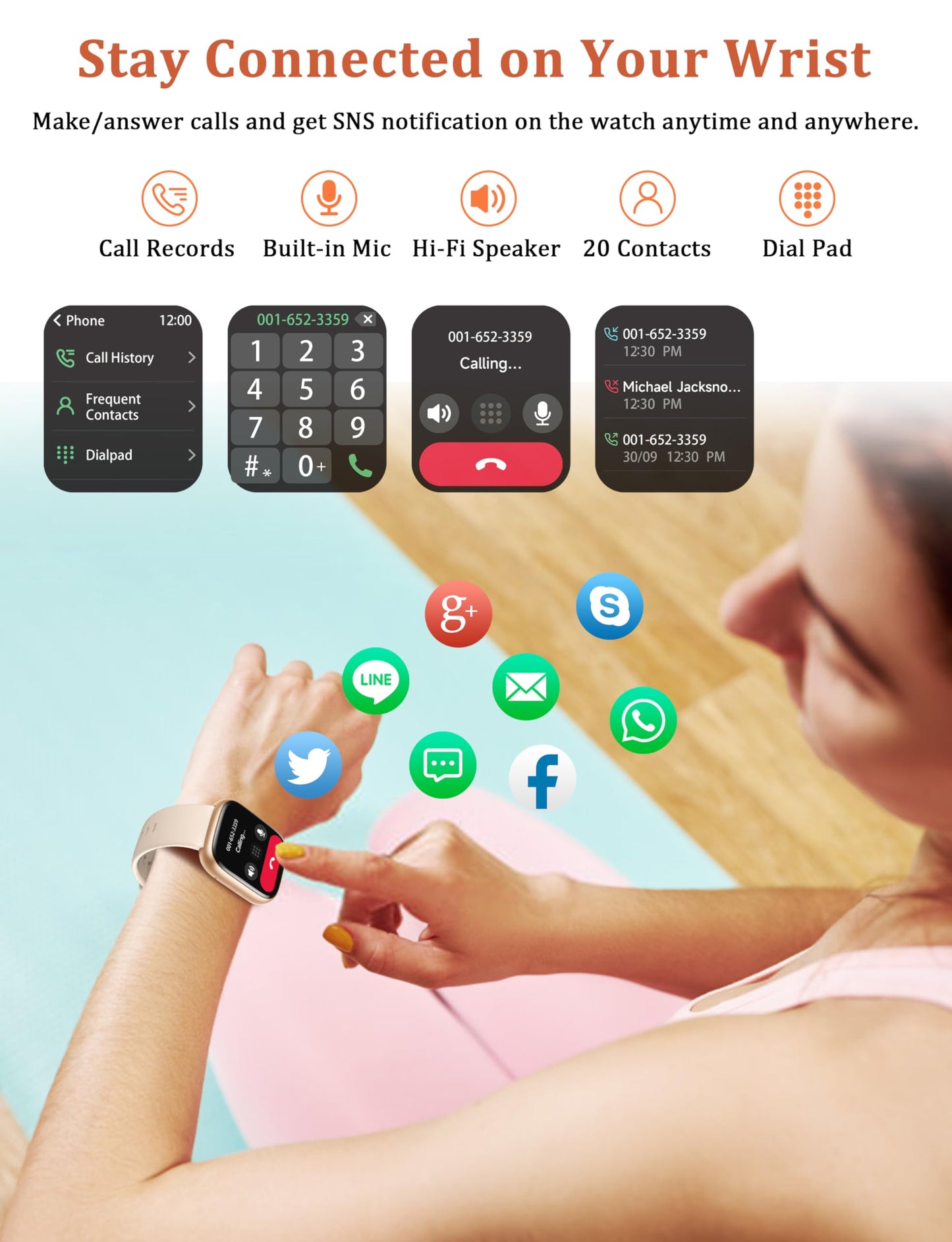 Lodimeke Smart Watch, Alexa Built-In, Answer/Make Calls 44Mm Smartwatch Women Men, 1.83 Sports Watch Ip68 Waterproof, Heart Rate