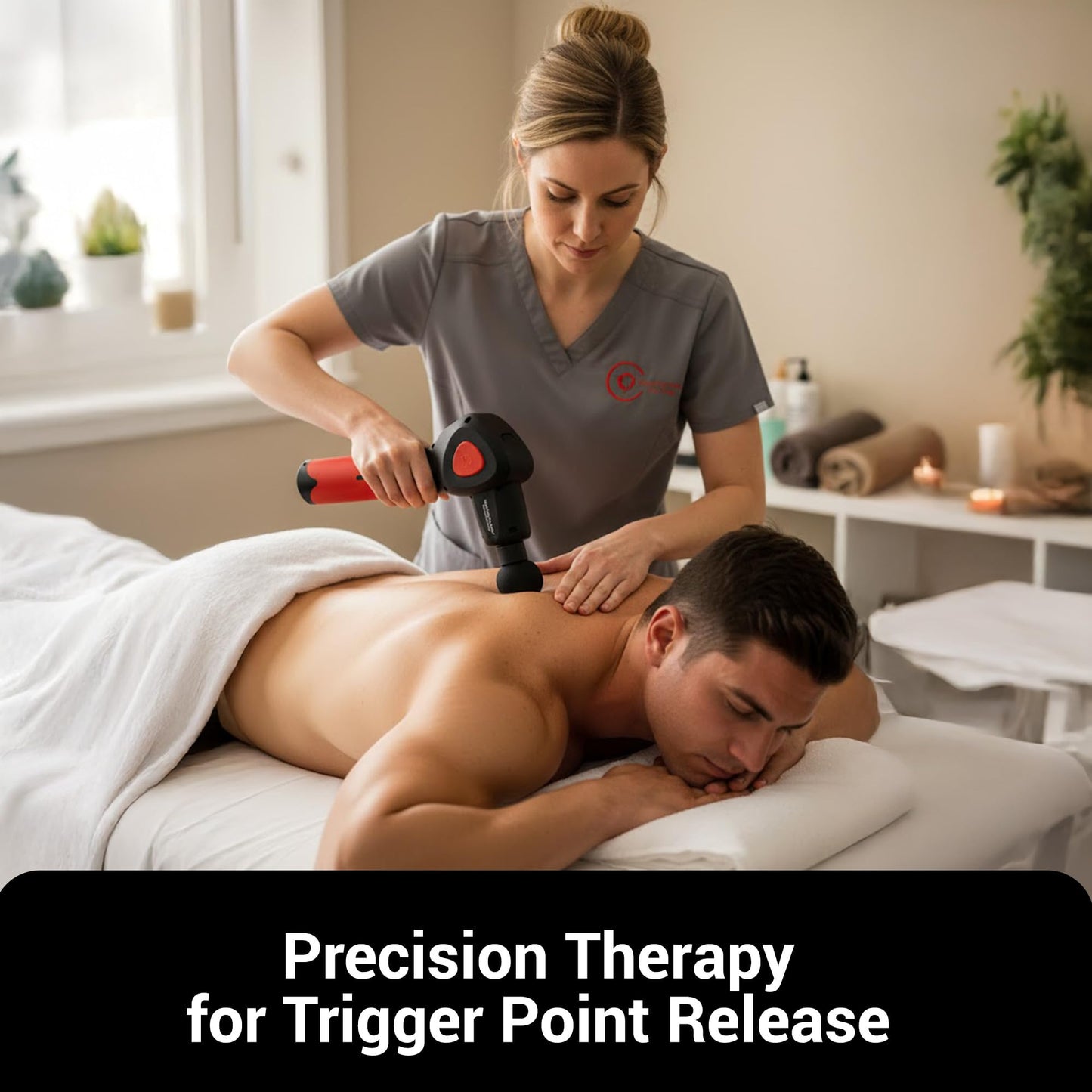 Coaching The Body Muscle Liberator 3 – Quiet, Portable Massage Gun with 4-Position Rotating Head, 16 Selectable Speeds & CTB Silicone Trigger Point Head – Rechargeable, 4-25 Hours Battery Life, 2.5lb