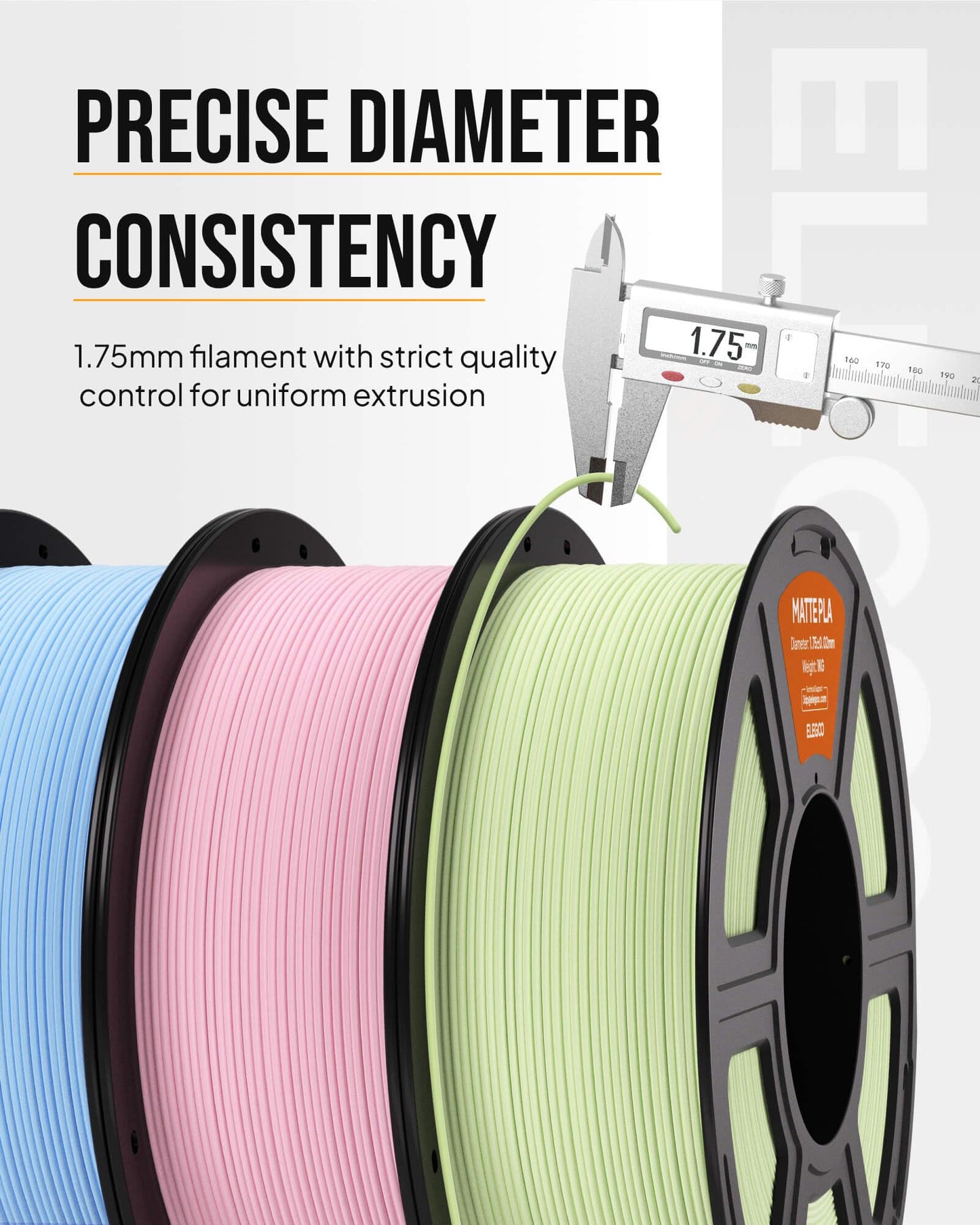 ELEGOO Matte PLA Filament 1.75mm Bundle 4KG, 3D Printer Filament High Precision, 4pcs 1kg Spool (2.2lbs) Fits for Most FDM 3D Printers Sunshine Yellow/Ice Blue/Sakura Pink/Lavender Purple