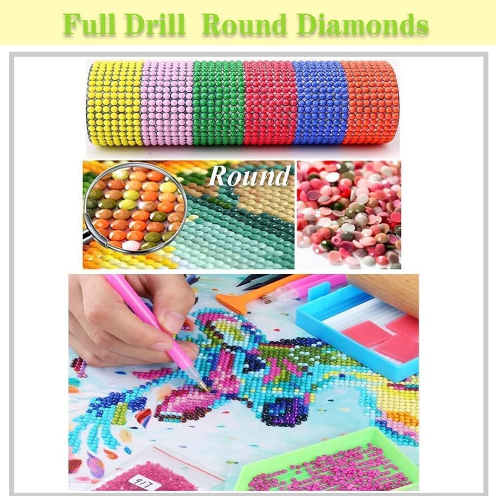 Tiwabb 3 Pack Beach Leisure Diamond Art Kits for Adults Beginners,Diamond Painting Kits for Adults,5D Full Drill DIY Diamond Dot Gem Art Kit Wall Home Decor Arts Craft 12x16 inch