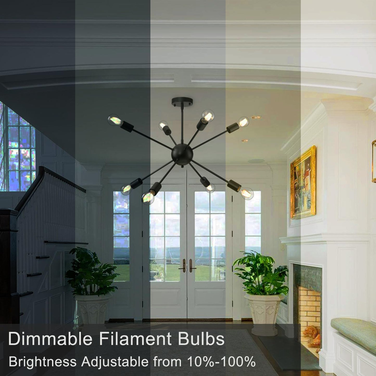 TJOY 6 Pack A19 Vintage LED Edison Bulbs, Dimmable Light Bulb 60W Equivalent, High Brightness 2700K Warm White, 8W E26 Standard Base, 800Lumens, CRI80+, Clear Glass Filament Bulb for Home, Farmhouse