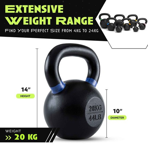 Rage Fitness Kettlebells, Single-cast Iron, No-welded Joints, Wide Handle, Strength Training Kettlebells, Cast Iron Kettlebell Set, Powder Coated Kettlebell Weights For Maximum Durability, Men & Women