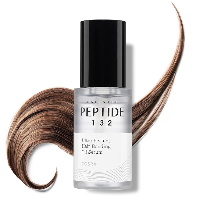 COSRX PEPTIDE 132 Hair Bonding Oil Serum, Travel Size Keratin Treatment for Frizzy, Damaged, Dry Hair – Repairs Split Ends, Adds Hair Gloss – For All Hair Types – 0.94 fl oz