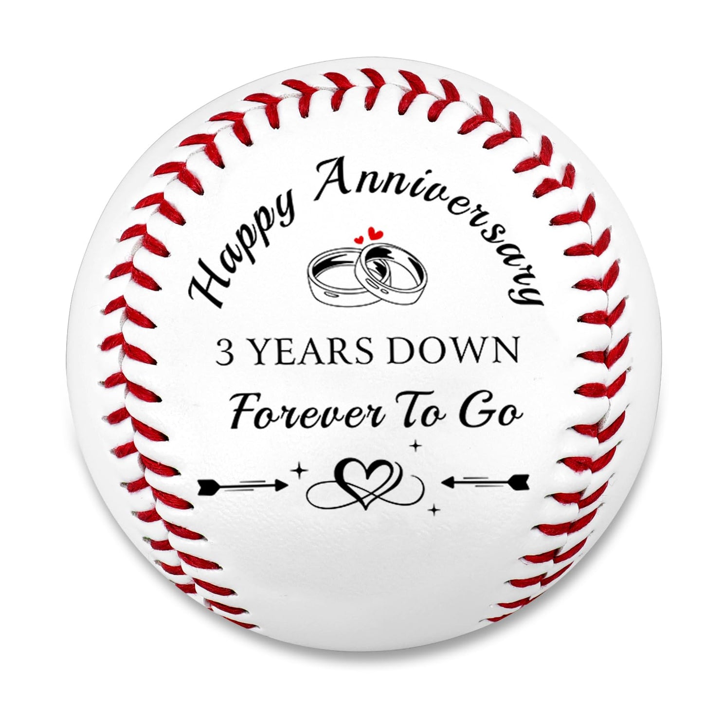 3 Year Anniversary Baseball Gifts for Him Her, 3rd Anniversary Wedding Gifts for Husband Wife, Leather Third Anniv. Birthday Gift for Couple, Leather Baseballs Gift for Men Boyfriend Baseball Lovers