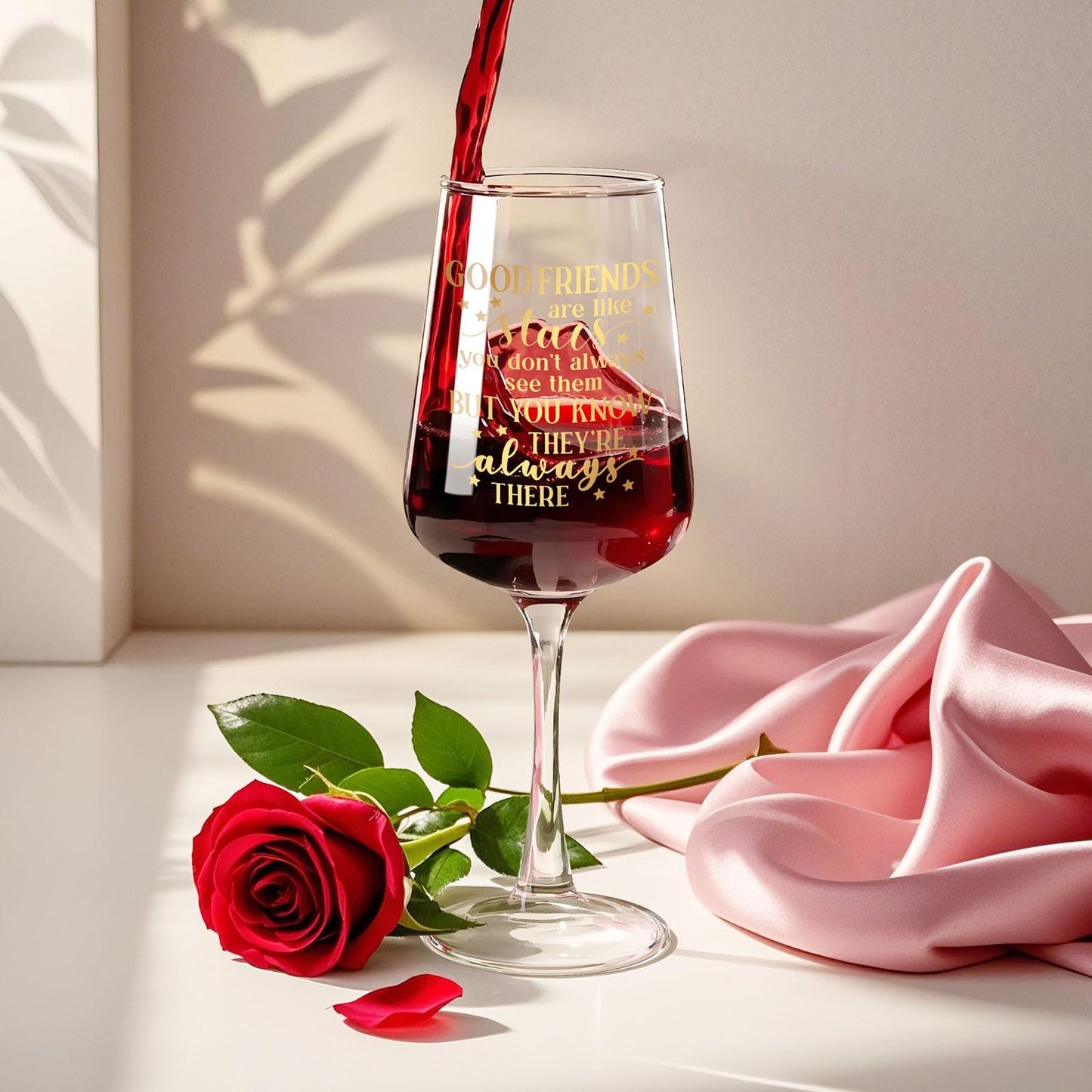Astonlink Friendship Gifts for Women Friends Bestie, Best Friend Birthday Gifts for Women Friendship, Personalized Best Friend Gift for Woman - 15.5 Oz Wine Glass