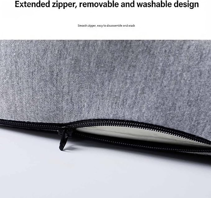 Orthopedic Cushion for Office Chair and Car, Memory Foam Seat Cushion with Lumbar Support Pillow, Instant Relieve Pressure on Back, Hips, Tailbone, Improves Sitting Posture (1, Black)