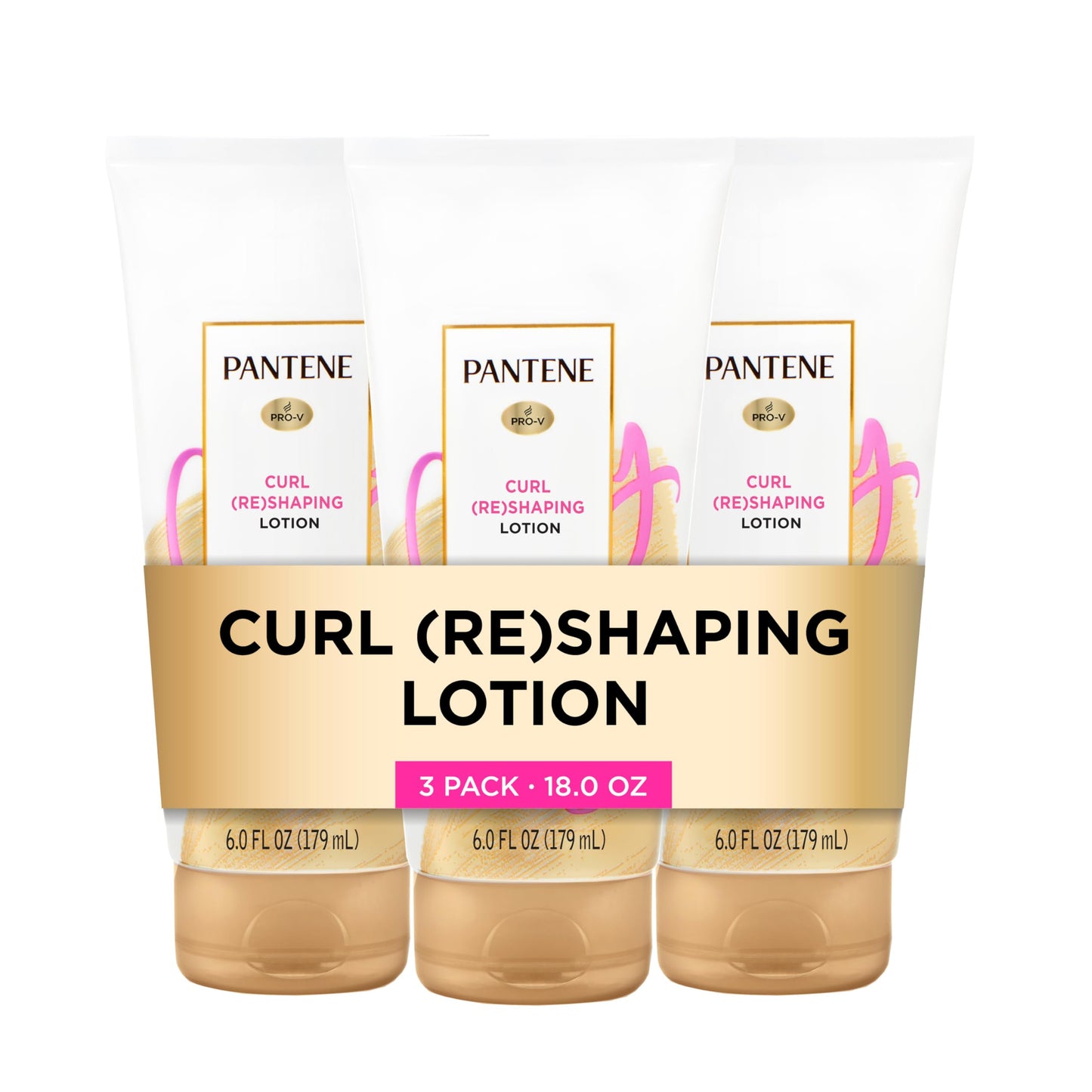 Pantene Pro-V Curl Cream Hair Lotion, Moisturizing Curl Defining Cream, Anti Frizz for Wavy or Curly Hair, with Vitamin B5, Pack