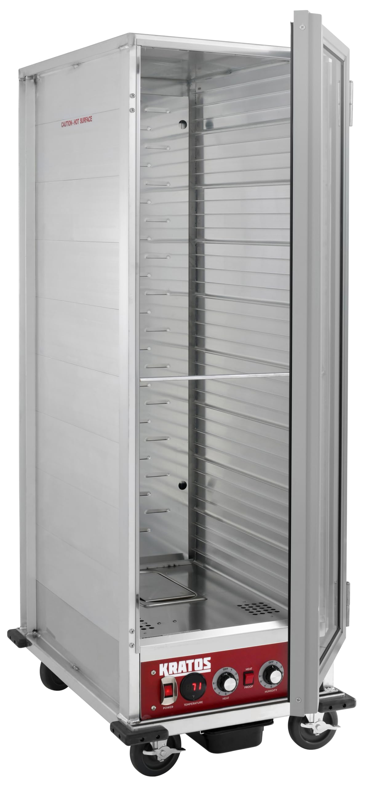 Kratos Full Size Commercial Insulated Holding and Proofing Cabinet | Holds 36 Full Size Sheet Pans | Mobile | Clear Door |120V, 1440W (28W-153)