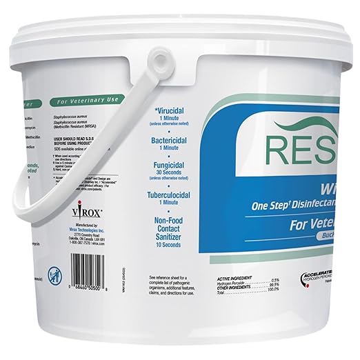 REScue One-Step Disinfectant Cleaner & Deodorizer Wipes for Vet Use – Cleaner for Kennels, Litter Boxes, Vet Offices, Pet Grooming Surfaces – Extra Large Wipes, 160-Count Bucket (1 Pack)