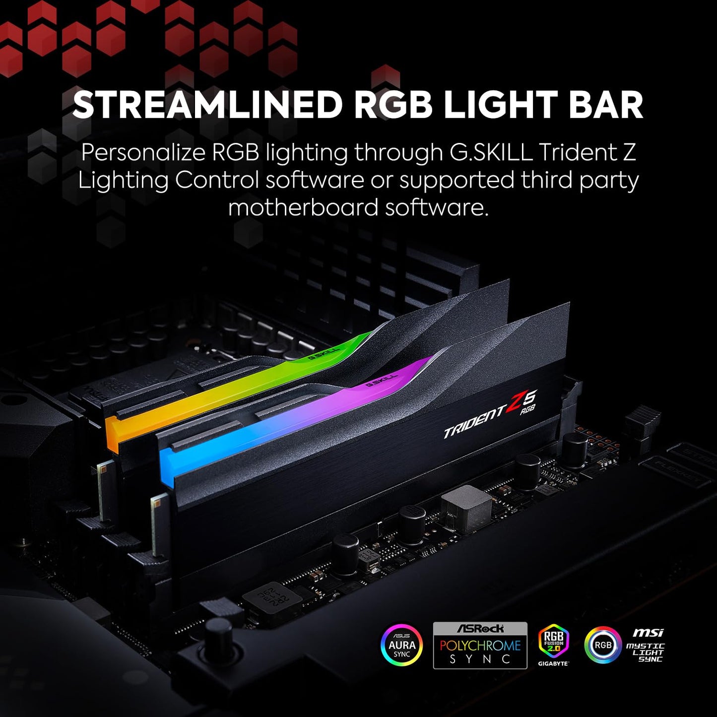 G.Skill Trident Z5 Rgb Series Ddr5 Ram (Intel Xmp 3.0) 96Gb (2X48Gb) 6400Mt/S Cl32-39-39-102 1.35V Desktop Computer Memory U-Dim