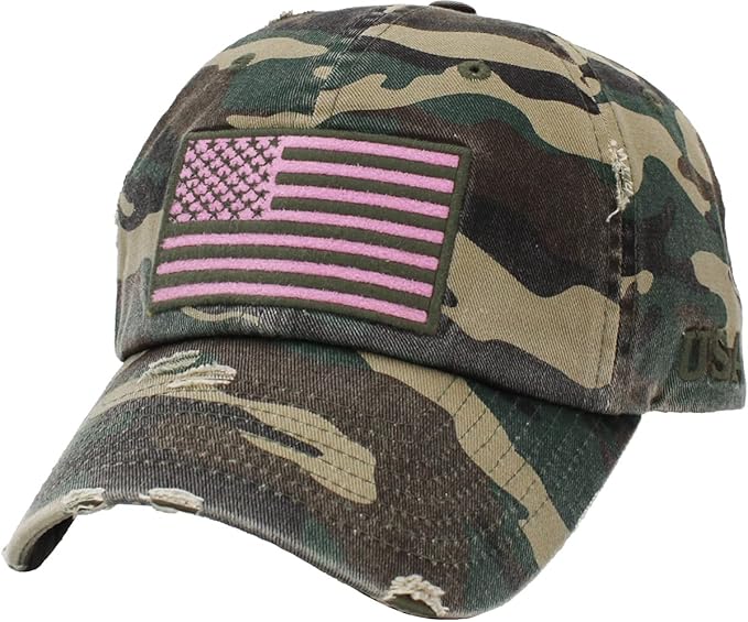 KBETHOSA Flag USA America Military Thin Blue Line Thin Red Line Vintage Distressed Baseball Cap Dad Hat Unisex Adjustable