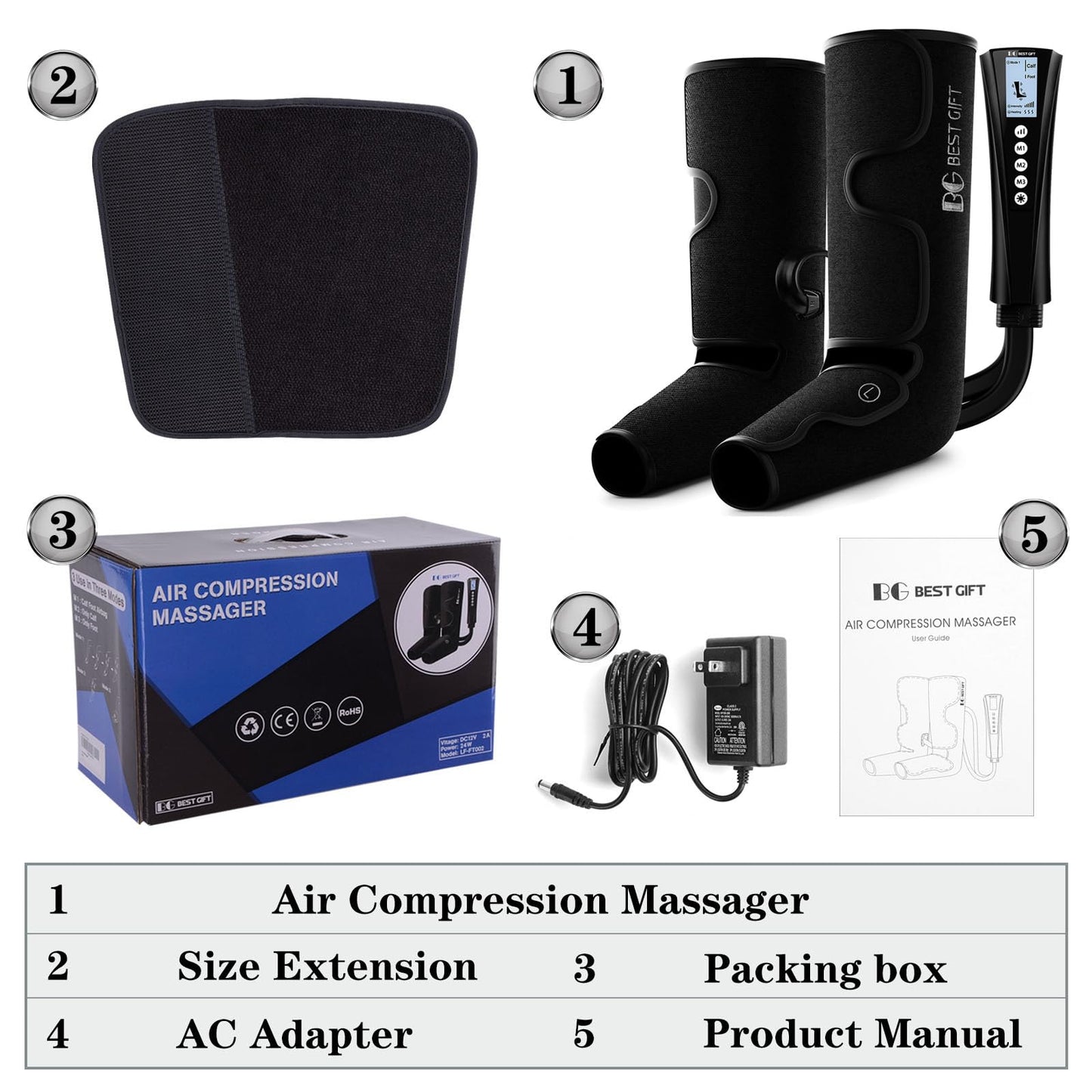 Gifts for Dad Mom Men Women Christmas Mothers Day, Fathers Day, Air Compression Massager with Heat for Foot, Leg, Calf, Thigh, Knee, Helpful for Vericose Veins, Muscle Fatigue, Cramps, Swelling, Edema