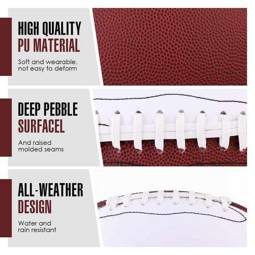 Syhood 9 Pcs Autograph Blank Footballs 12 Inches Sports Outdoor Signing Foot Ball American Footballs for Kids Adults Foot Ball Anniversary Birthday