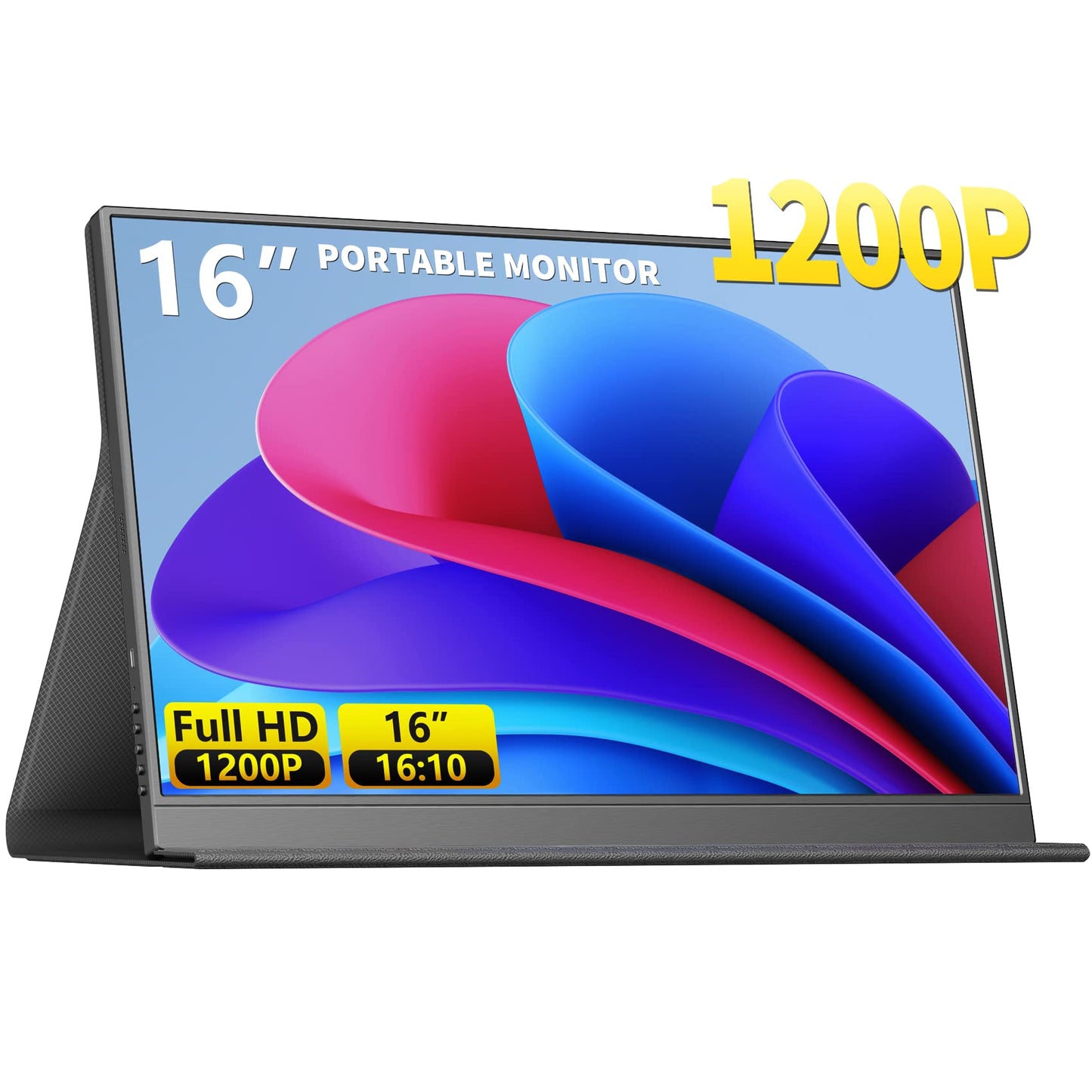 Magicraven 16.0  1200P 60Hz Portable Dual Monitor, Portable Laptop Monitor, Slim Lightweight Dual Usb C Hdmi Computer Monitor Ga