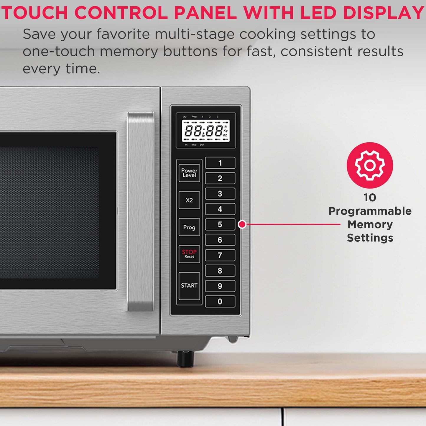 FRIGIDAIRE COMMERCIAL Kitchen Microwave Oven, 0.9 Cu Ft (1000 Watts), NSF certified