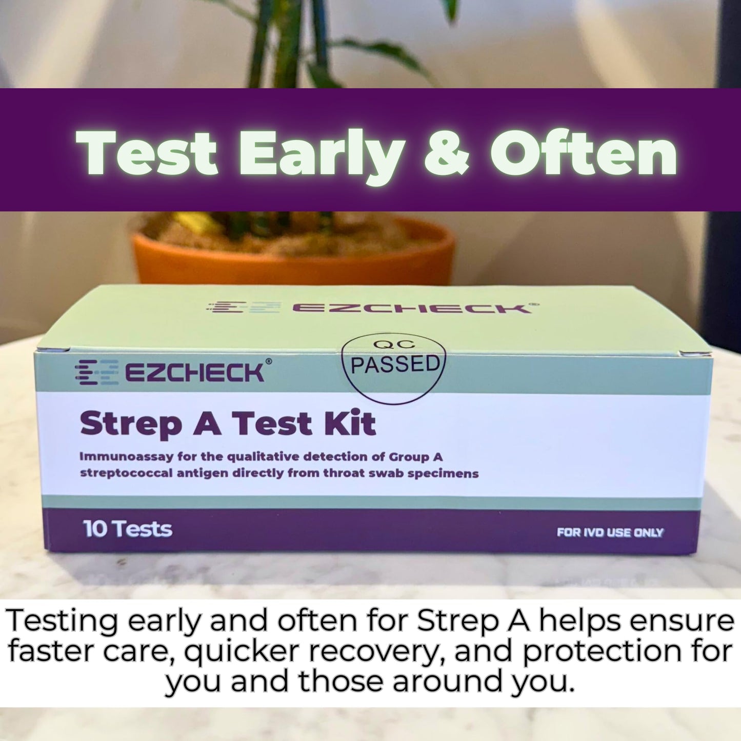 EZCHECK® at-Home Throat Test (10 Tests)