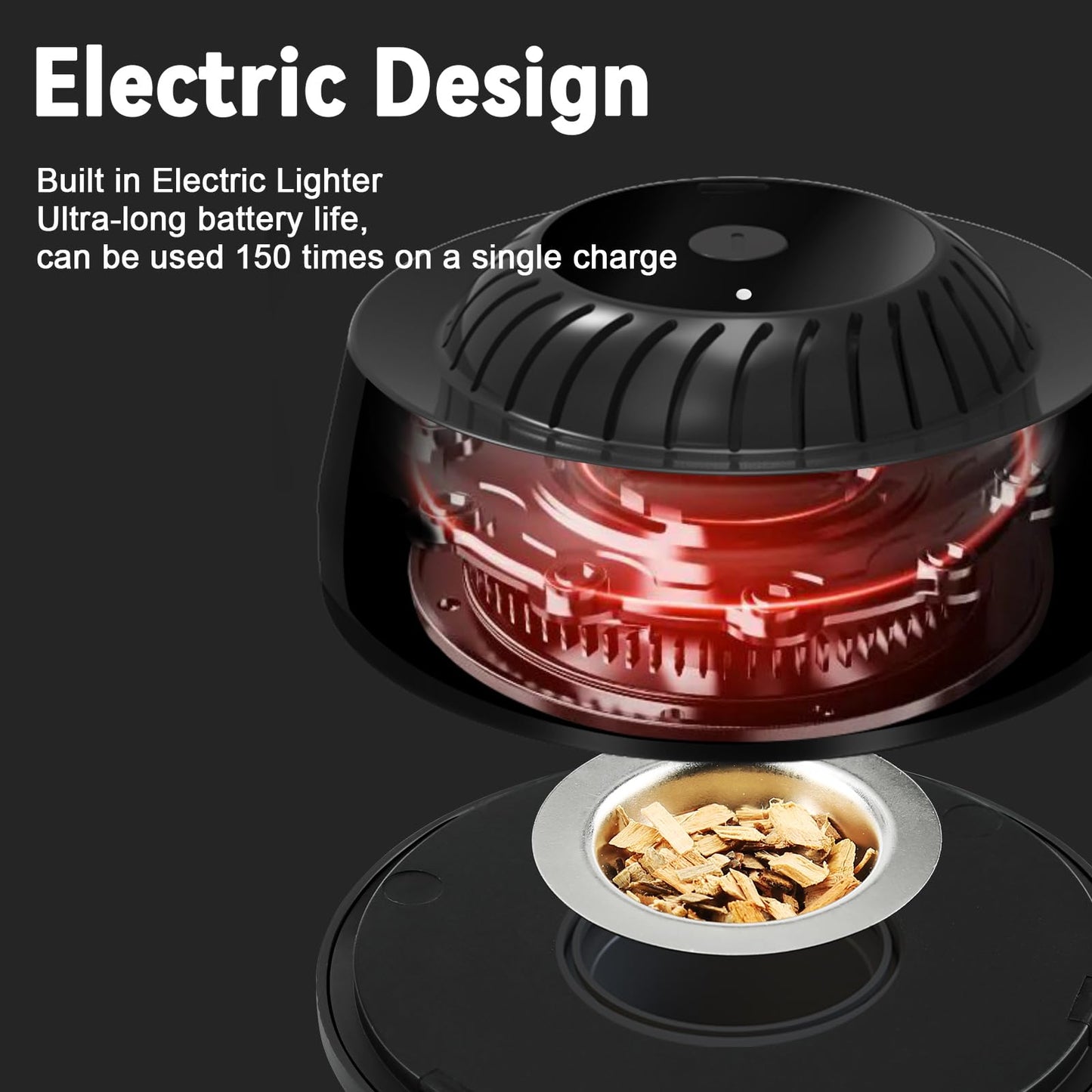 Whimypey Electric Whiskey Smoker Kit with 6 Wood Chips, Electric Cocktail Smoker Kit Built-in Lighter, No Butane Needed, Gifts for Christmas, Gifts for Men, Dad, Husband