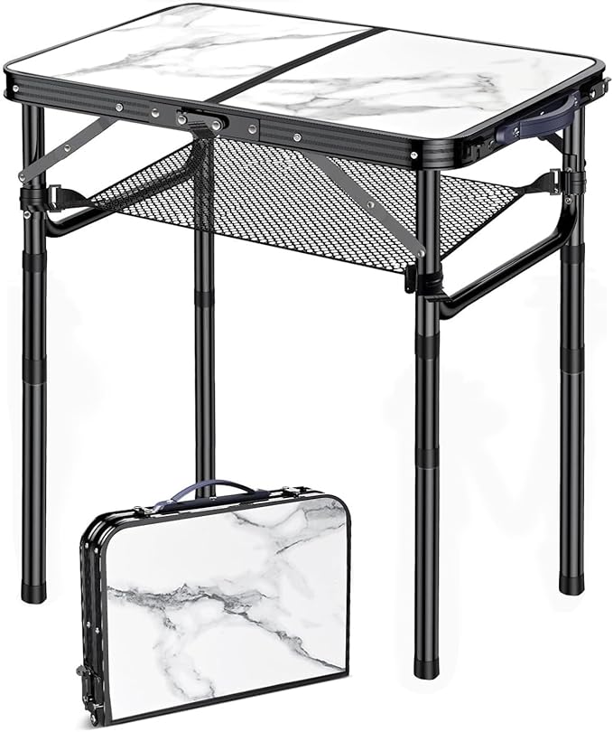 Folding TV Trays Foldable Dinner Tray Table Adjustable Height Food Snack Eating Couch Side Table Study Aluminum Portable S...
