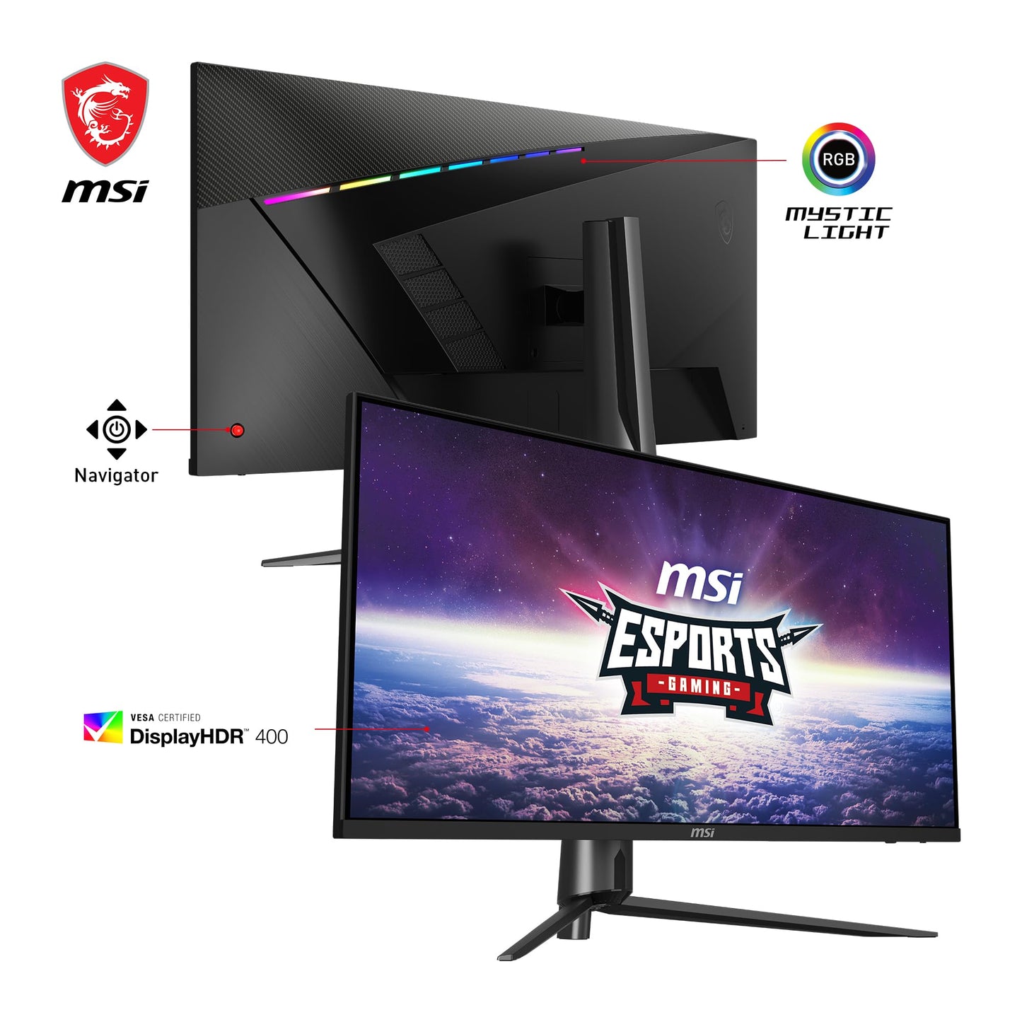 msi MAG 401QR, 40" Gaming Monitor, 3440 x 1440 (UWQHD), IPS, 155Hz, 1ms, FreeSync Premium, HDR400, HDMI, Displayport, USB C, Tilt, Black