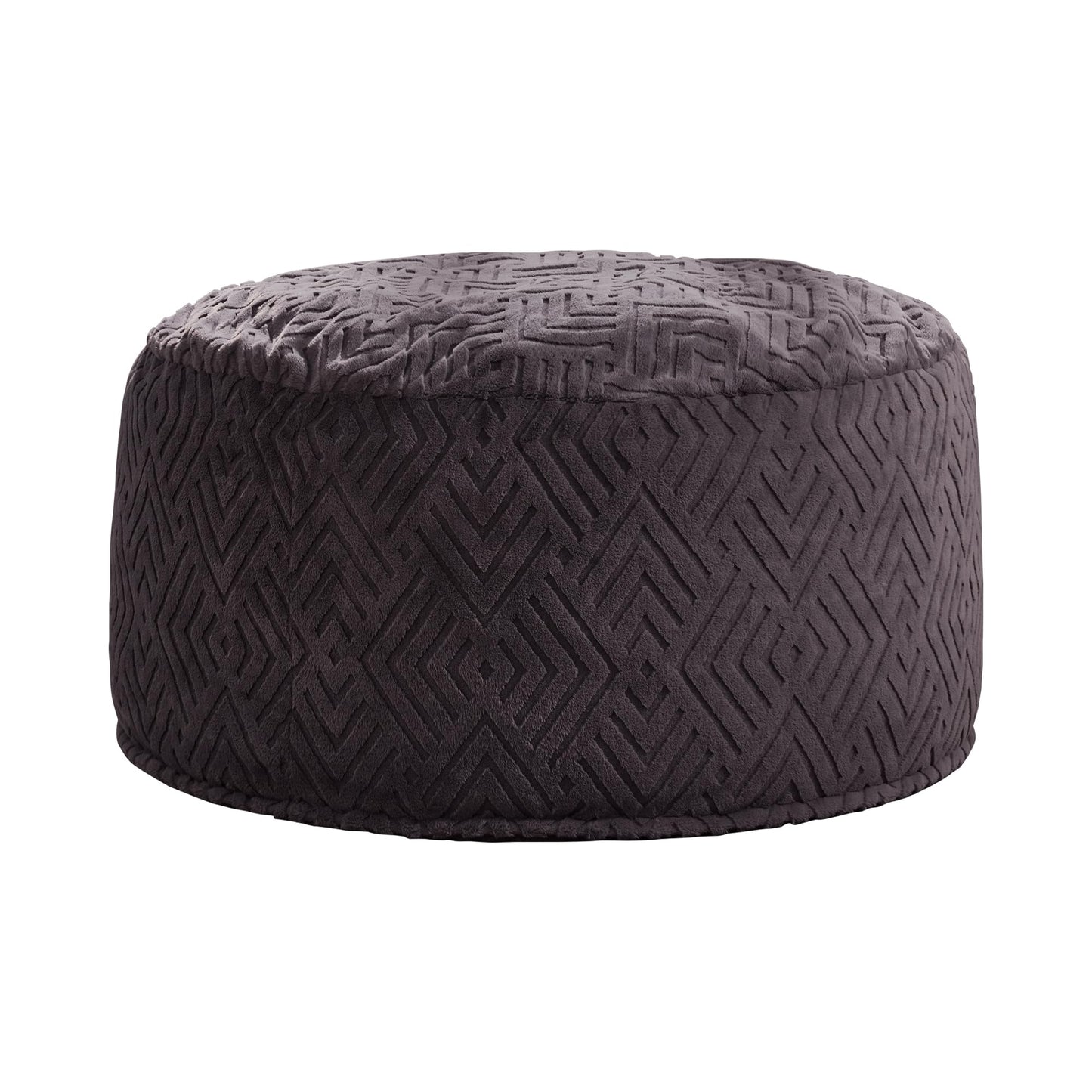 Hobestluk Bean Bag Chairs Adults Beanbag Chair with Filler Large Bean Bags with Fluffy Embossed Cover, Giant Bean Bag Chairs for Adults (Dark Grey, 3FT - 36” x 36” x 22”)