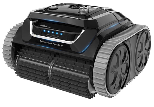 WYBOT S1SE Cordless Robotic Pool Cleaner, Pool Vacuum for Inground Pools with APP Support, Wall & Waterline Cleaning Up to 1,937sq.ft, 7 Cleaning Modes, 150Mins Runtime(BlackGrey)